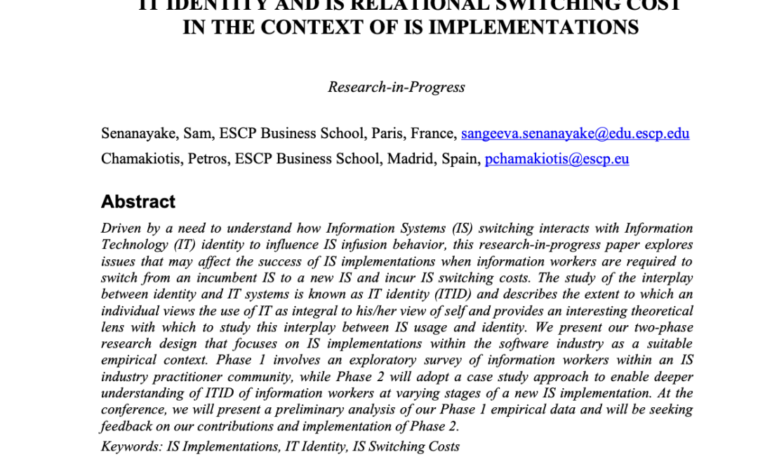 Conference Paper: MENACIS 2023